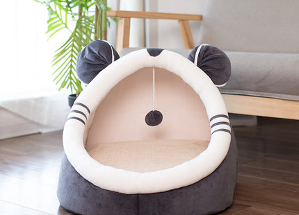Flauska HideHaven – Geschlossene Winter-Katzenhöhle mit Matte