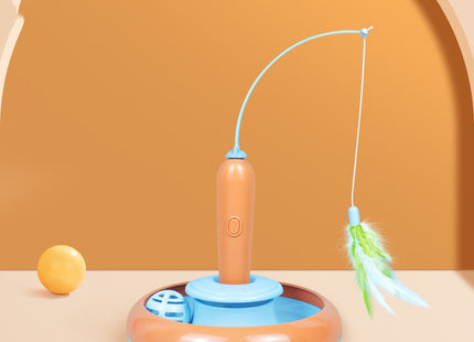 SpinFeather™ – 2-in-1 Interaktives Katzen-Karussell mit Feder